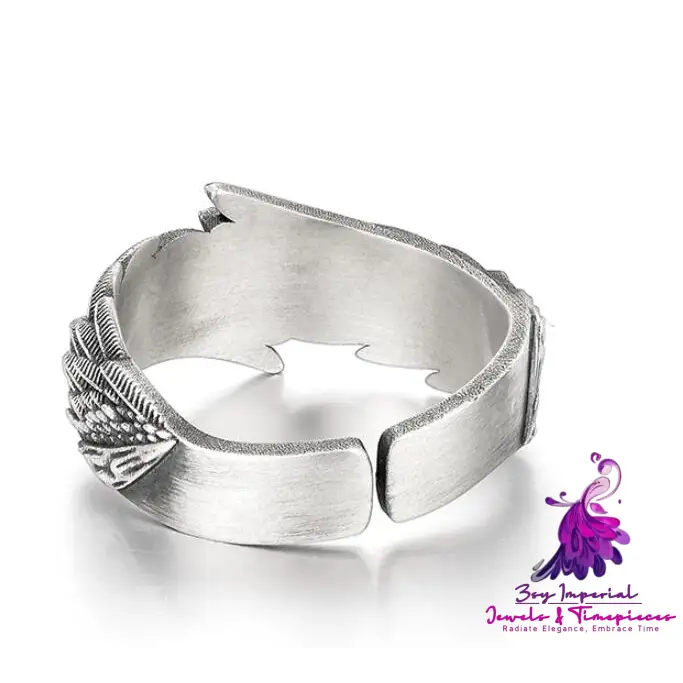 Angel Flying Wing Men And Women Couple Open Ring