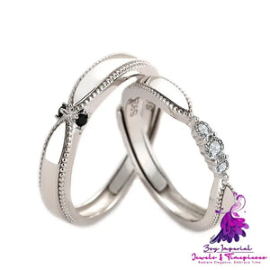 Korean Silver Angel Lovers Ring