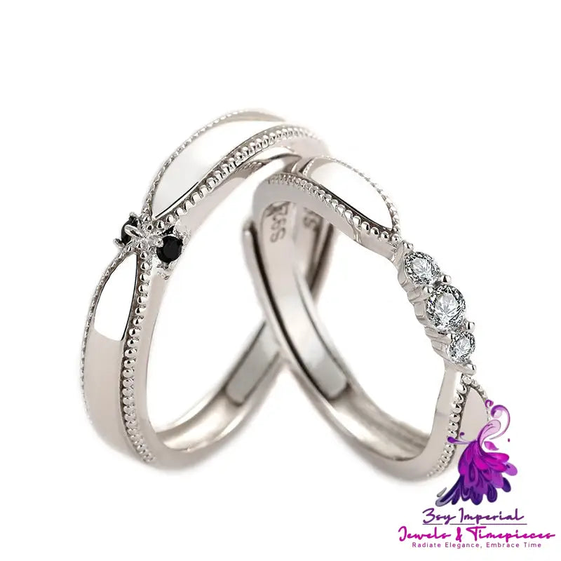 Korean Silver Angel Lovers Ring