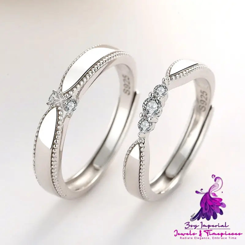 Korean Silver Angel Lovers Ring