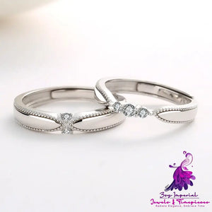 Korean Silver Angel Lovers Ring