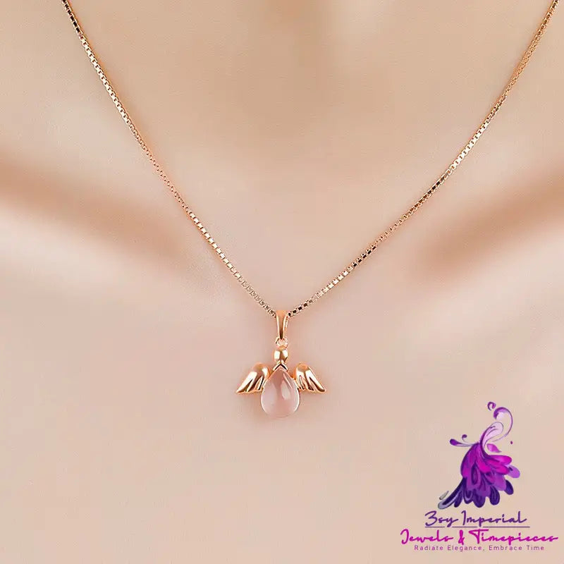 Stall Goods Korean Necklace Rose Gold Plated Synthetic Ross