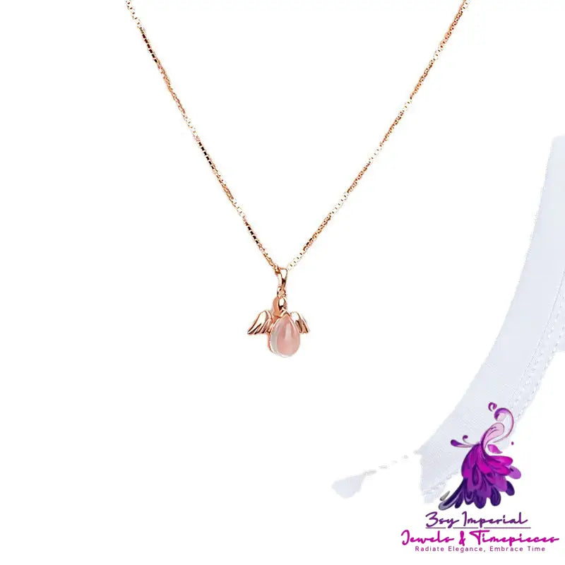 Stall Goods Korean Necklace Rose Gold Plated Synthetic Ross