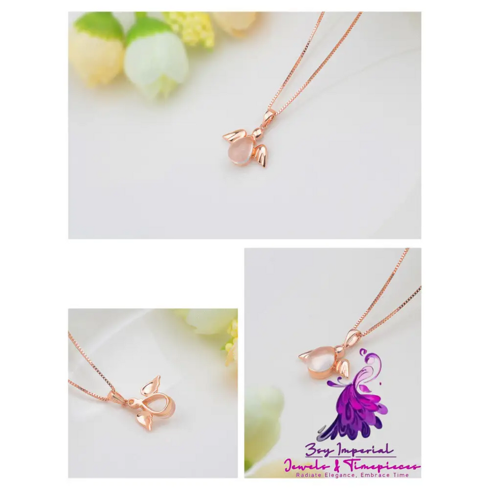 Stall Goods Korean Necklace Rose Gold Plated Synthetic Ross