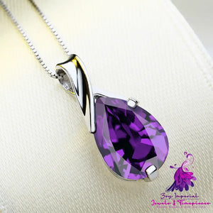 Sweet Purple Crystal Necklace