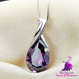 Sweet Purple Crystal Necklace