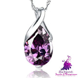 Sweet Purple Crystal Necklace