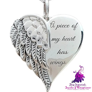 Angel Wings Lettering Necklace for Women