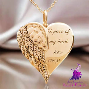 Angel Wings Lettering Necklace for Women