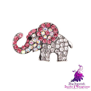 Full Diamond Elephant Brooch