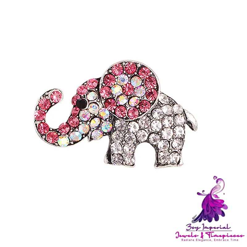 Full Diamond Elephant Brooch