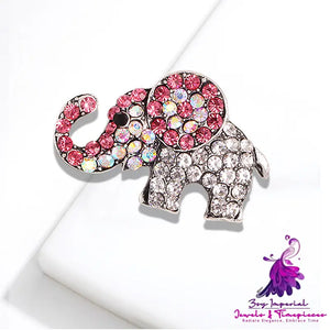 Full Diamond Elephant Brooch