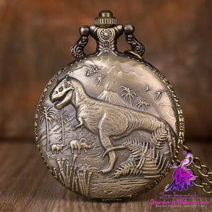 Dinosaur Necklace Pocket Watch Souvenir