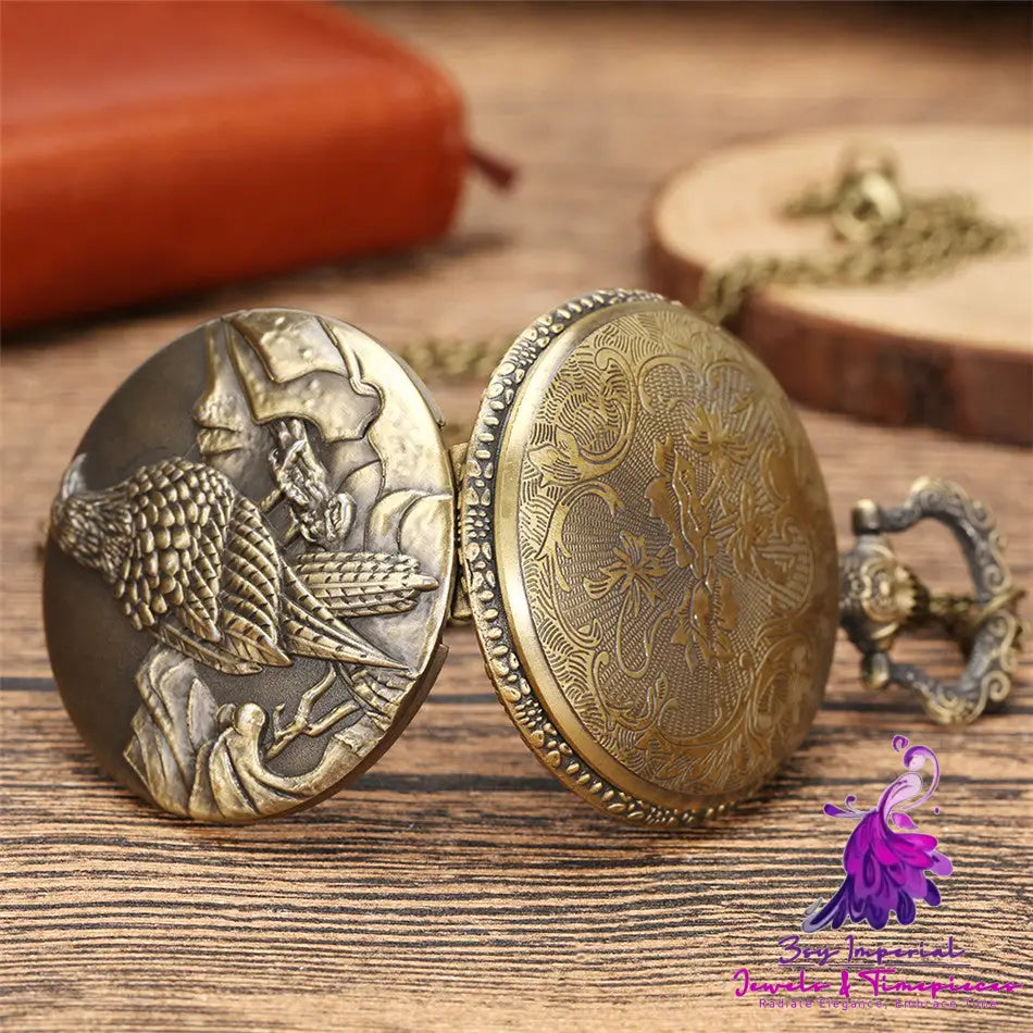 Animal Pattern Eagle Pocket Watch