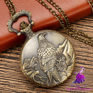 Animal Pattern Eagle Pocket Watch