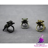 Adjustable Cat Animal Ring