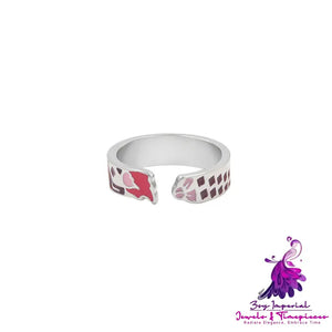 Impression Ring Anime Pattern Unisex