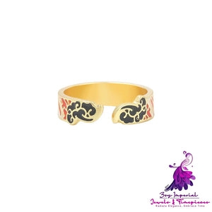 Impression Ring Anime Pattern Unisex