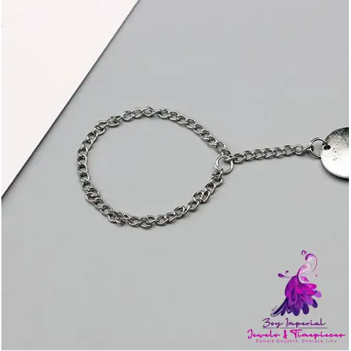 Antique Silver Hollow Flower Anklet