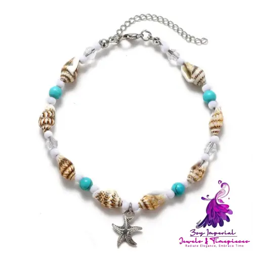 Conch Mizhu Turtle Anklet