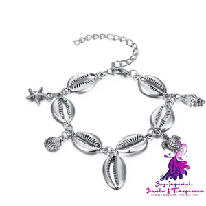 Conch Mizhu Turtle Anklet