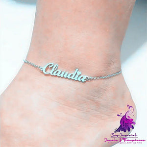 Custom Name Anklet