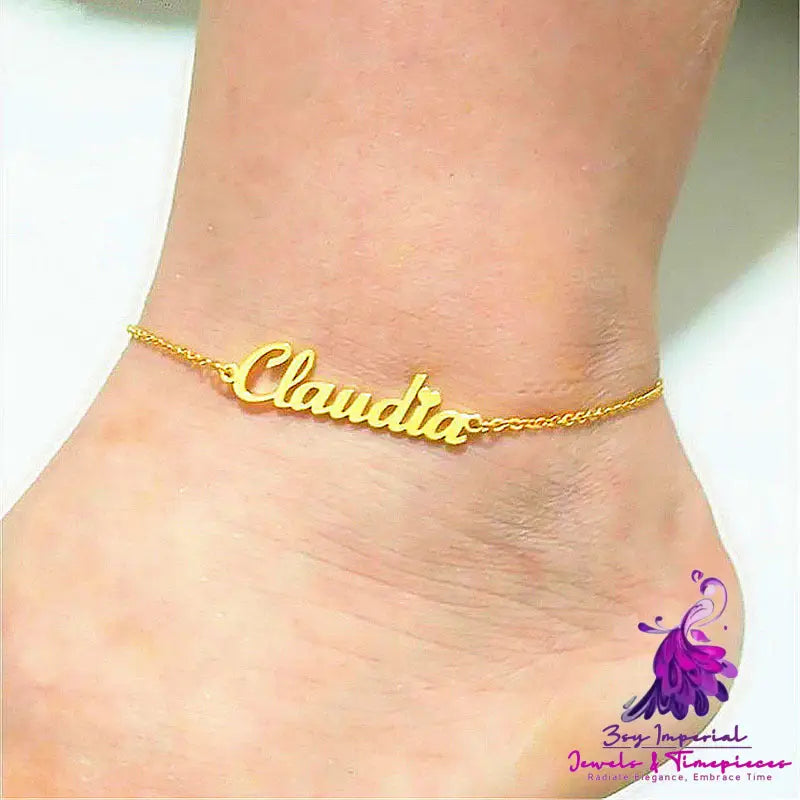 Custom Name Anklet