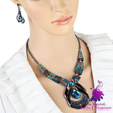 Blue Jewel Necklace Set