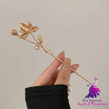 Antique Style High Sense Hairpin Simple Modern Lotus Hair