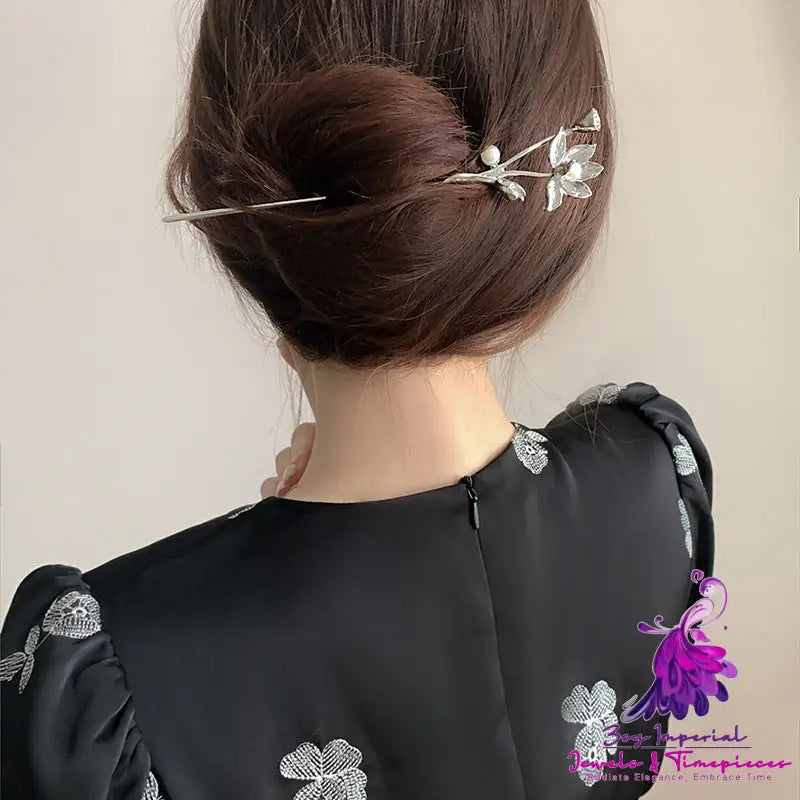 Antique Style High Sense Hairpin Simple Modern Lotus Hair