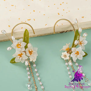 Women’s Retro Tassel Narcissus Antique Style Earrings