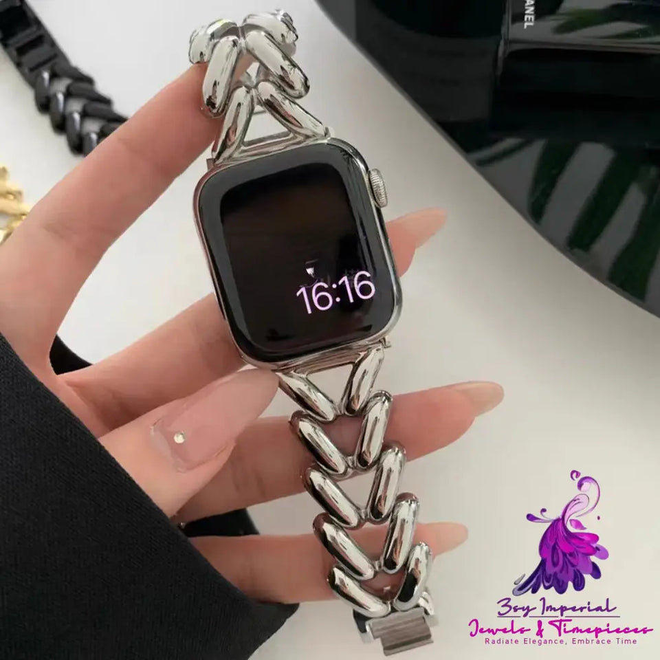 Applewatch1-8 Denim Chain Watch Band