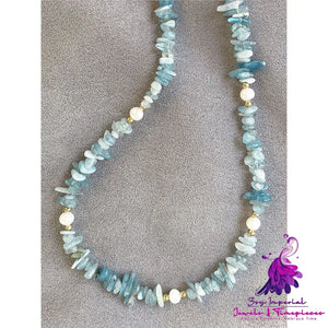 Aquamarine Natural Stone Necklace