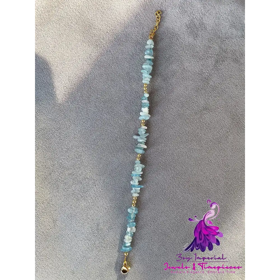 Aquamarine Natural Stone Necklace