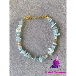 Aquamarine Natural Stone Necklace