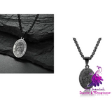 Titanium Steel Pendant Black Archangel Necklace