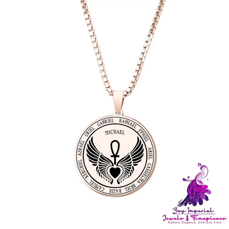 Archangel Michael Guardian Angel Pendant Necklace