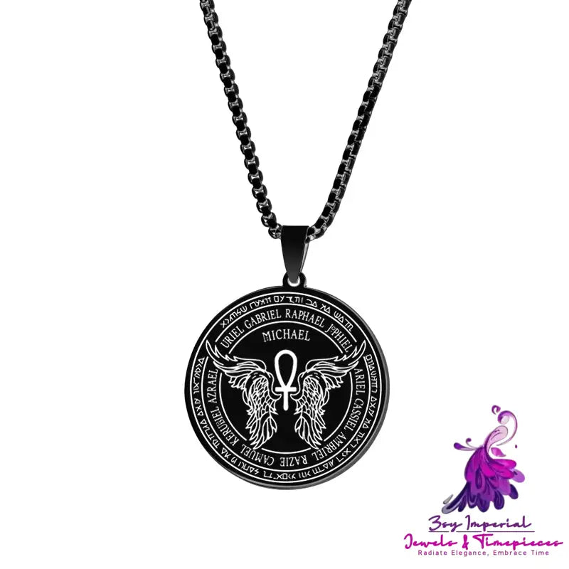 Archangel Michael Guardian Angel Pendant Necklace