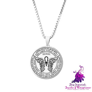 Archangel Michael Guardian Angel Pendant Necklace