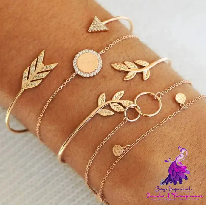 Arrow Leaf Five Piece Bracelet