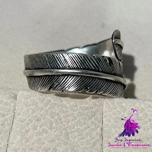 Punk Feathers Arrow Ring