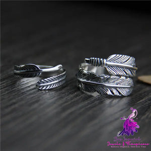 Punk Feathers Arrow Ring