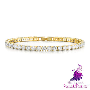 Shine Moissanite Artificial Diamond Trendy Bracelet