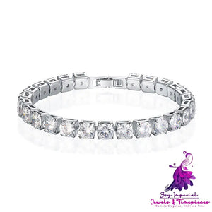 Shine Moissanite Artificial Diamond Trendy Bracelet