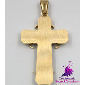 TL Stainless Steel Cross Pendant Necklace