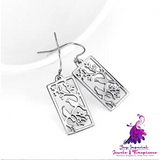 Hollow Out Bird Sterling Silver Earrings