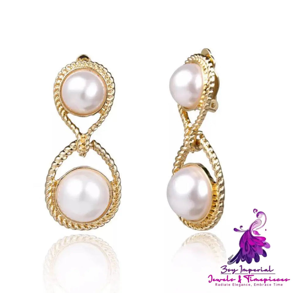 Geometric Artistic Pearl Earrings