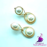 Geometric Artistic Pearl Earrings