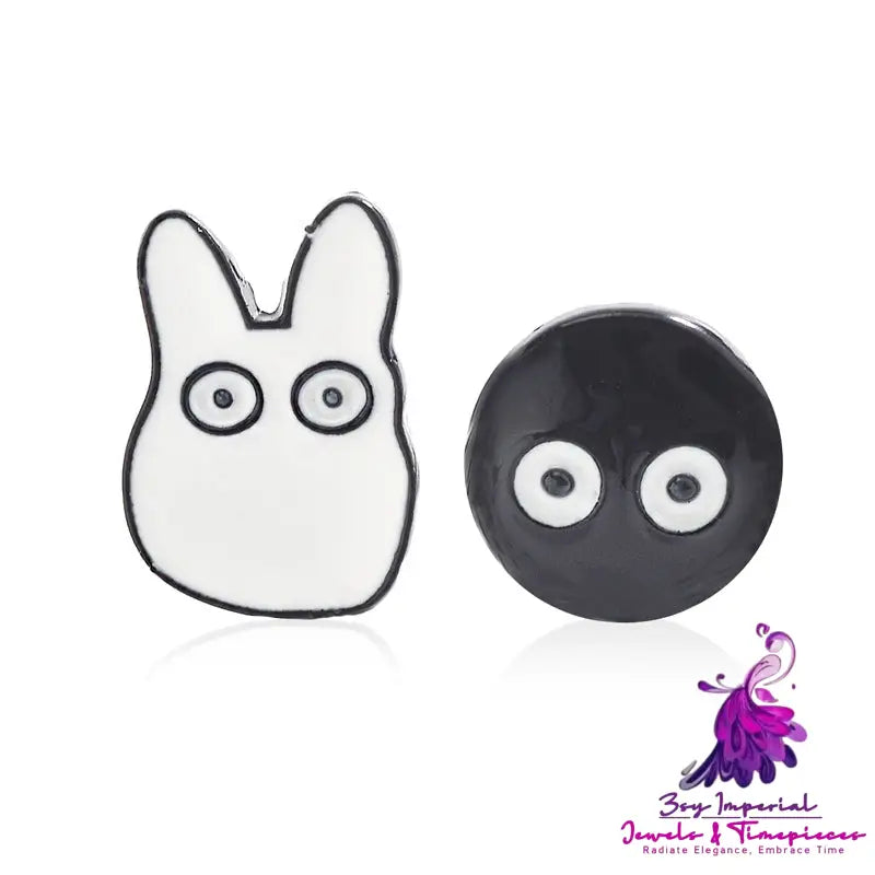 Cartoon Asymmetric Funny Earrings