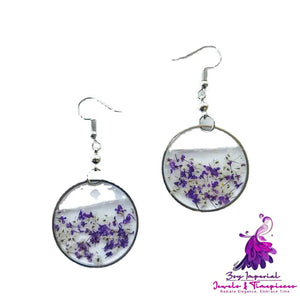 Creative Round Atmospheric Floral Earrings Personality